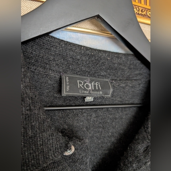Raffi Charcoal Polo Sweater - Picture 3 of 4